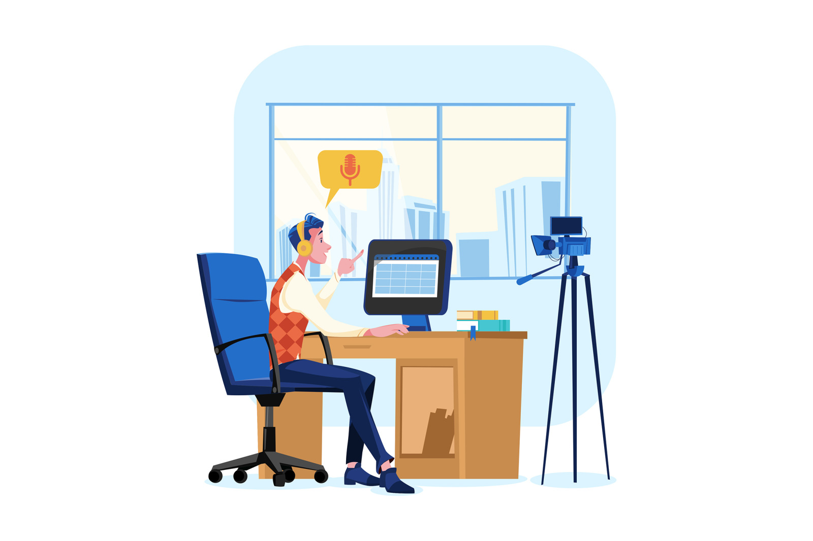 M536_Live Stream & Podcast Illustration Pack M536_Live Stream & Podcast Illustration Pack