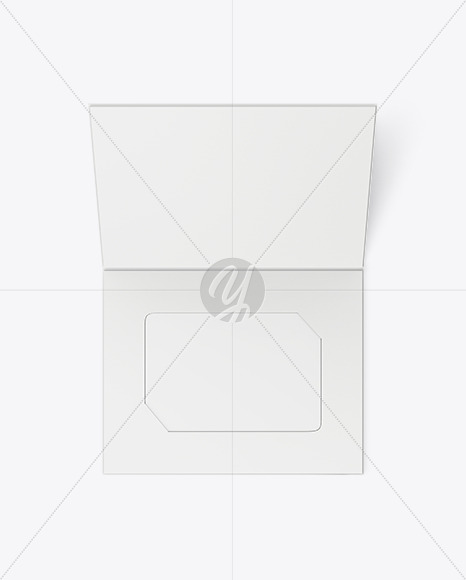 Gift Card In a Paper Holder Mockup