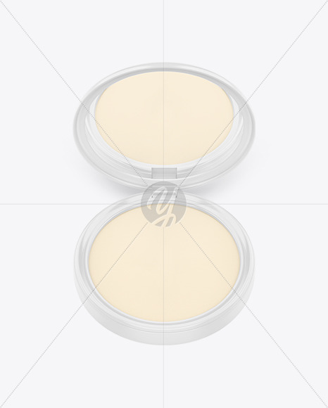 Opened Compact Powder Mockup