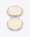 Opened Metallic Compact Powder Mockup