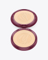 Opened Metallic Compact Powder Mockup