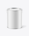 Paint Can w/ Paper Label Mockup