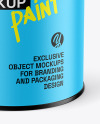 Paint Can w/ Paper Label Mockup