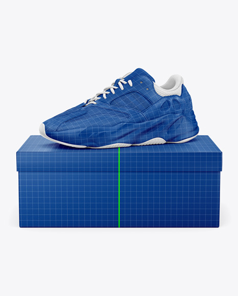 Sneaker with Box Mockup