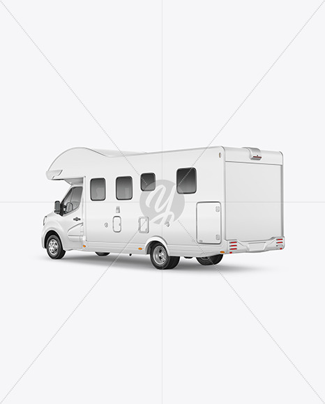 Motorhome Mockup - Back Half Side View