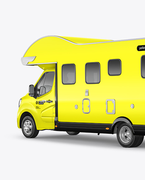 Motorhome Mockup - Back Half Side View