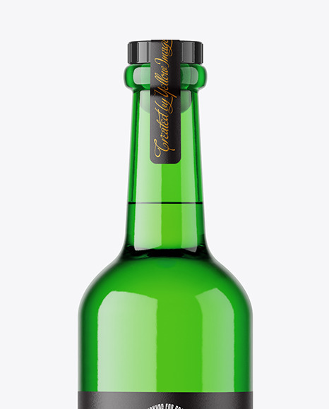 Colored Glass Bottle Mockup