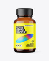 100 ml Pharmacy Amber Glass Bottle Mockup 100 ml Pharmacy Amber Glass Bottle Mockup