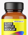 100 ml Pharmacy Amber Glass Bottle Mockup 100 ml Pharmacy Amber Glass Bottle Mockup