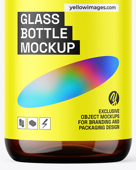 100 ml Pharmacy Amber Glass Bottle Mockup 100 ml Pharmacy Amber Glass Bottle Mockup