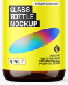 100 ml Pharmacy Amber Glass Bottle Mockup 100 ml Pharmacy Amber Glass Bottle Mockup