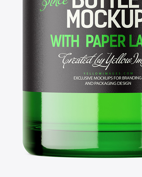 Colored Glass Bottle Mockup