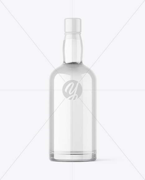 Clear Glass Vodka Bottle Mockup Clear Glass Vodka Bottle Mockup