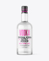 Clear Glass Vodka Bottle Mockup