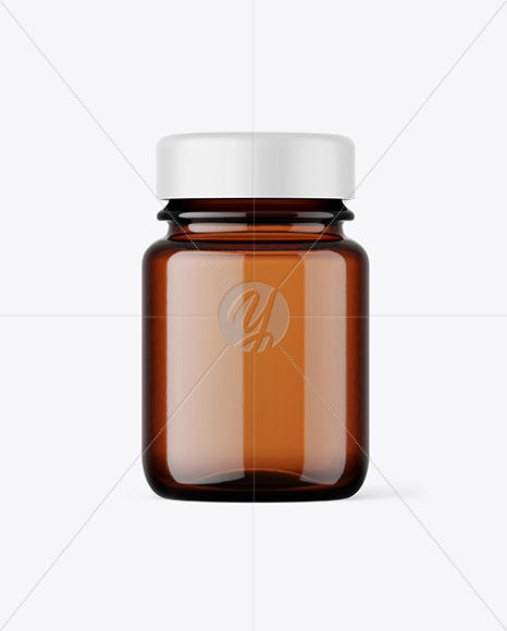 30 ml Pharmacy Amber Glass Bottle Mockup