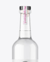 Clear Glass Vodka Bottle Mockup