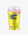 Metallic Cup with Transparent Cap Mockup