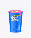 Glossy Cup with Transparent Cap Mockup