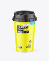 Matte Cup with Transparent Cap Mockup