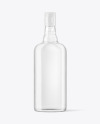 500ml Clear Glass Vodka Bottle Mockup