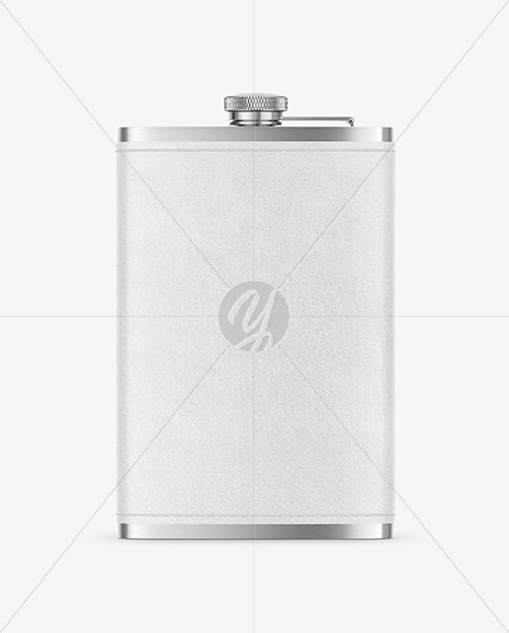 Flask In Leather Sleeve Mockup