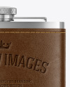 Flask In Leather Sleeve Mockup