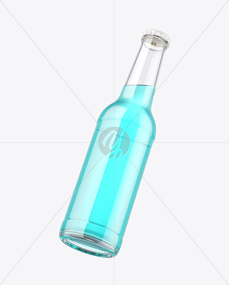 330ml Clear Glass Drink Bottle Mockup