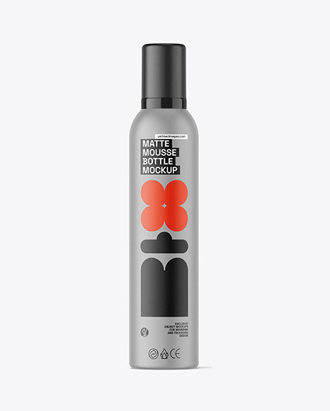 300ml Matte Mousse Bottle Mockup