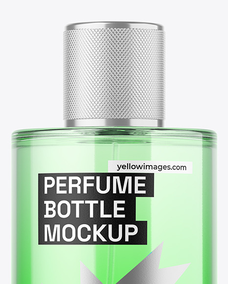 Colored Glass Perfume Bottle Mockup