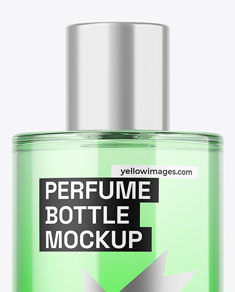 Colored Glass Perfume Bottle Mockup