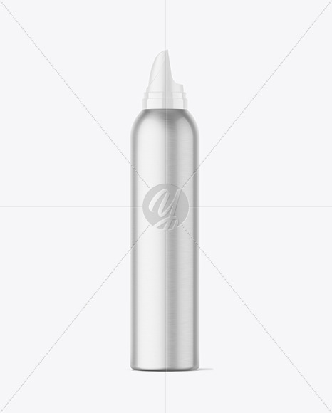 300ml Metallic Mousse Bottle Mockup