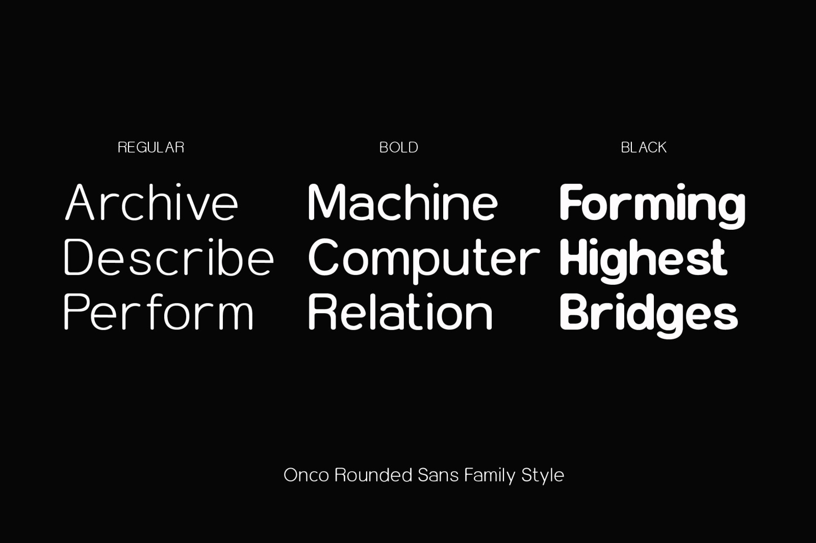 ONCO - ROUNDED SANS FAMILY FONT ONCO - ROUNDED SANS FAMILY FONT