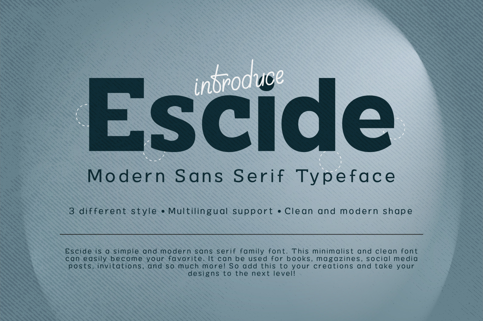 ESCIDE - MODERN SANS SERIF TYPEFACE