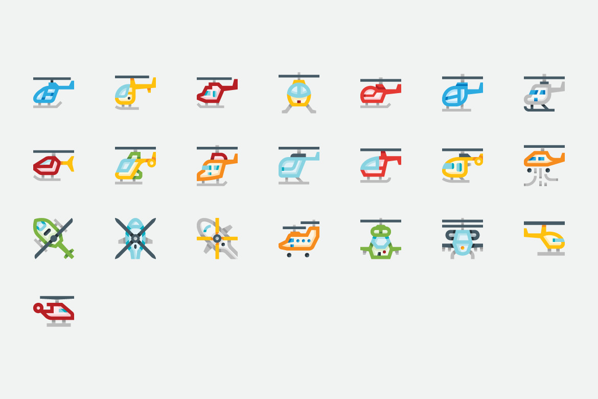 Helicopter Icons Helicopter Icons