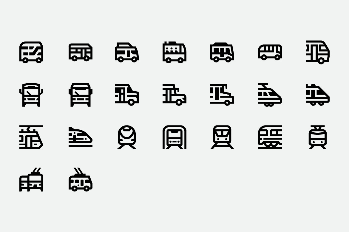 Public Transport Icons