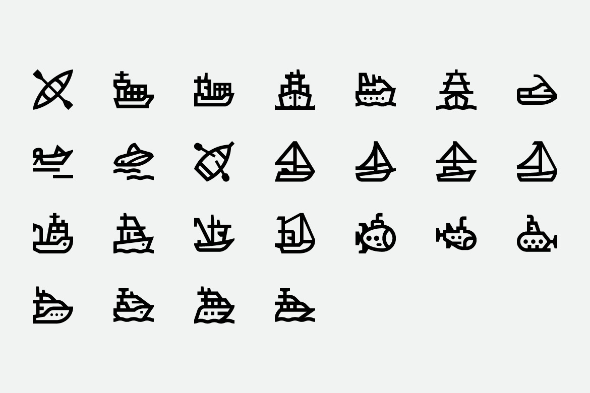 Watercraft Icons Watercraft Icons