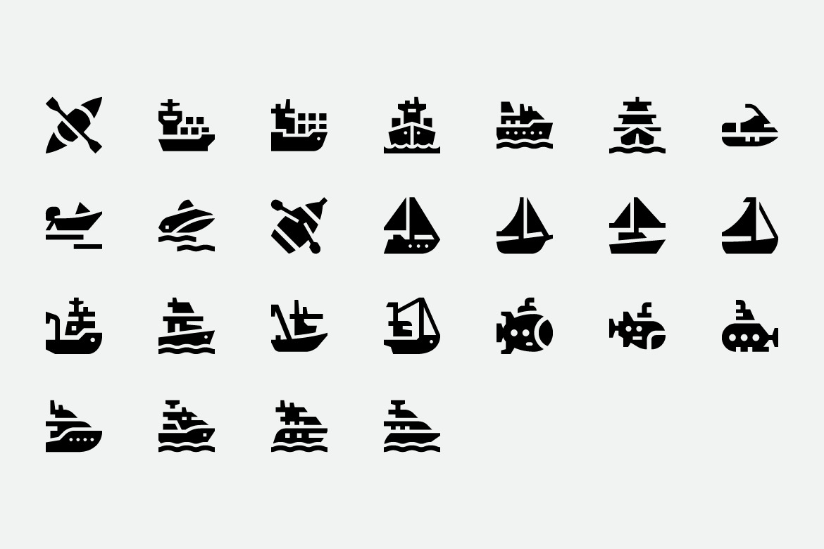 Watercraft Icons Watercraft Icons