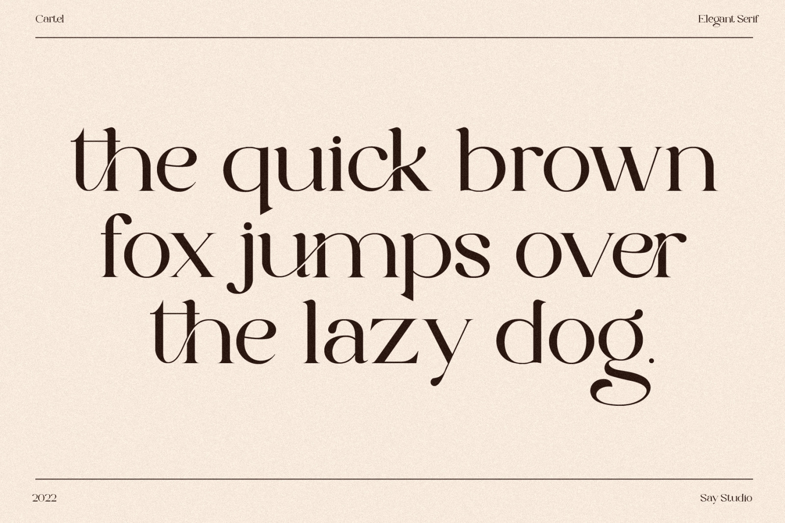 The Cartel - Elegant Serif Font