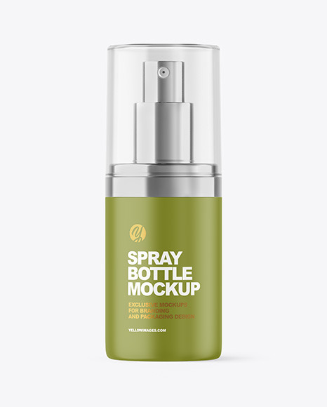 Matte Spray Bottle Mockup