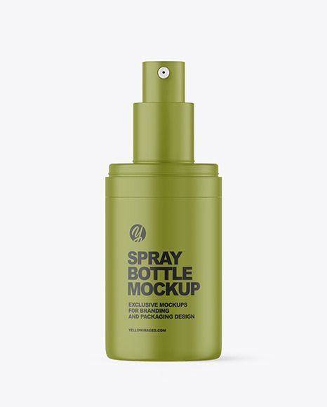 Matte Spray Bottle Mockup