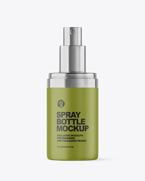 Matte Spray Bottle Mockup