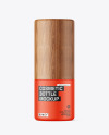 Matte Bottle with Wooden Cap Mockup