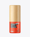 Matte Bottle with Wooden Cap Mockup