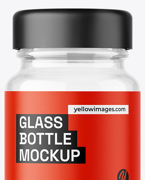 60 ml Pharmacy Clear Glass Bottle Mockup 60 ml Pharmacy Clear Glass Bottle Mockup