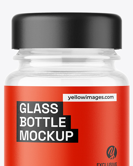 30 ml Pharmacy Clear Glass Bottle Mockup