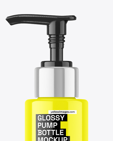 Glossy Pump Bottle Mockup Glossy Pump Bottle Mockup