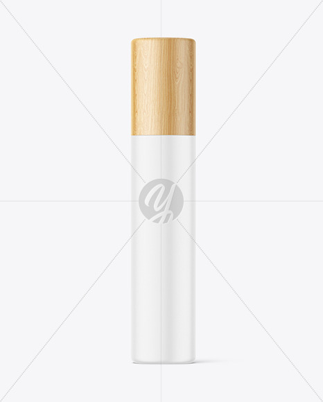 Matte Bottle with Wooden Cap Mockup