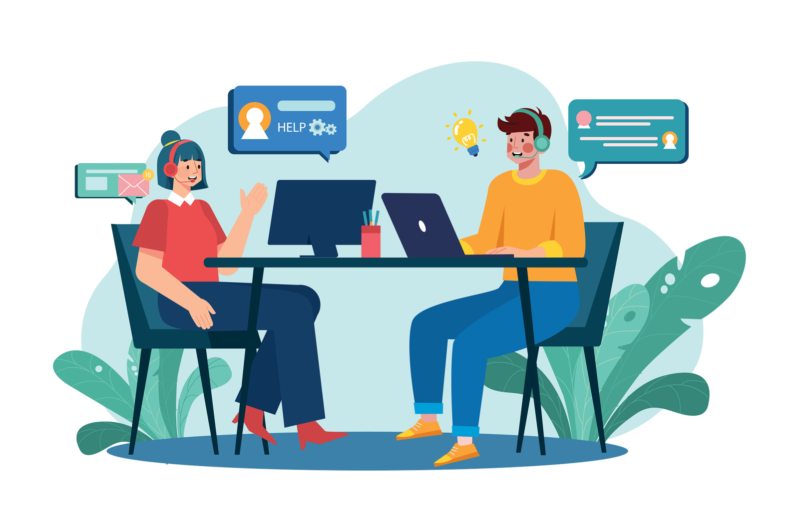 M563_Customer Service Illustration Pack M563_Customer Service Illustration Pack