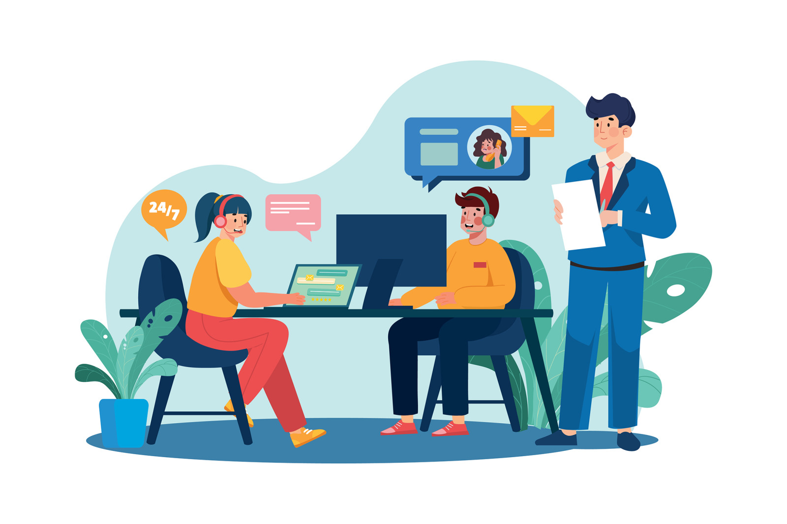 M563_Customer Service Illustration Pack M563_Customer Service Illustration Pack