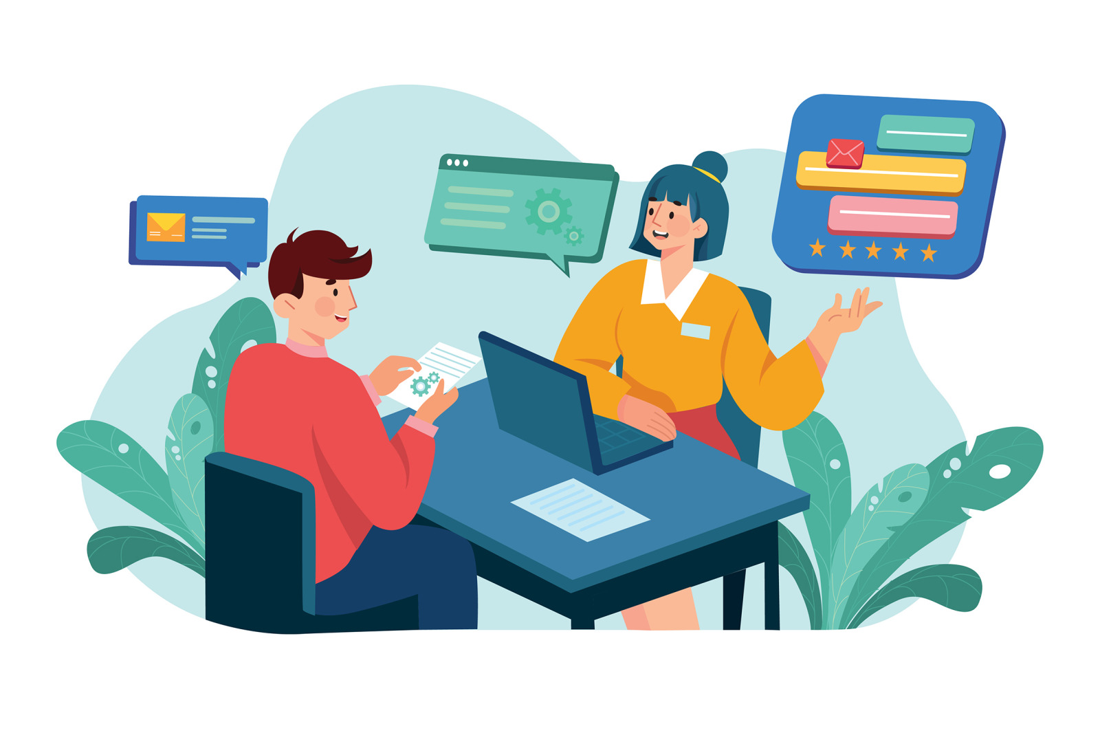 M563_Customer Service Illustration Pack